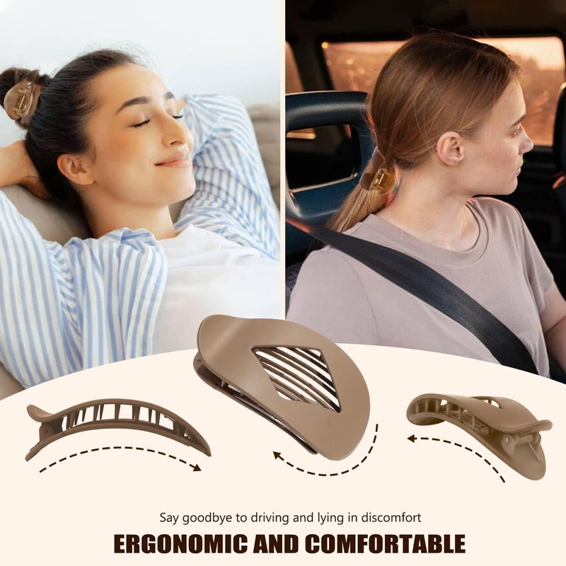 Treayes 4PCS Duckbill Hair Clips, Simple Elegant Duckbill Hair Clip for Women, for Thick Thin Hair, for Curly Straight, Duckbills Flat Hairs Clips For Women & Girls - Image 3